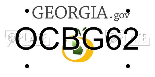 OCBG62 Georgia License Plate