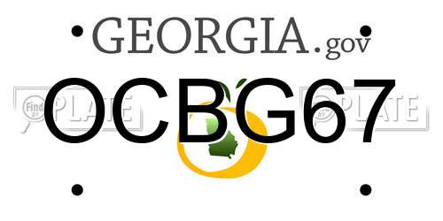 OCBG67 Georgia License Plate
