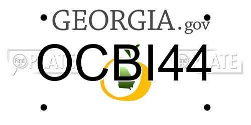 OCBI44 Georgia License Plate