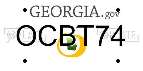OCBT74 Georgia License Plate