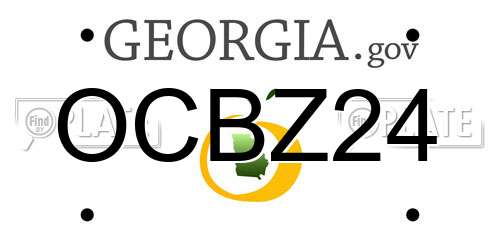 OCBZ24 Georgia License Plate