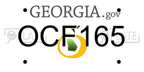 OCF165 Georgia License Plate