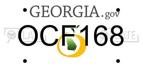 OCF168 Georgia License Plate