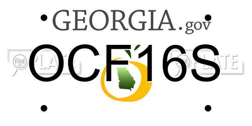 OCF16S Georgia License Plate