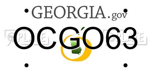 OCGO63 Georgia License Plate