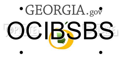 OCIBSBS Georgia License Plate