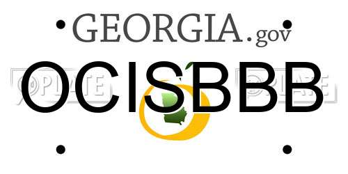 OCISBBB Georgia License Plate