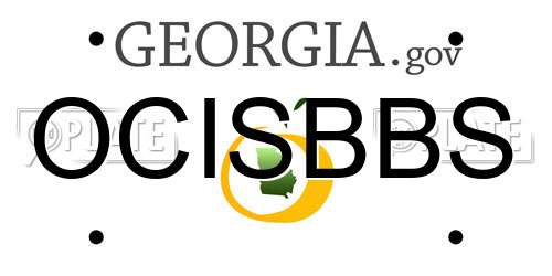 OCISBBS Georgia License Plate