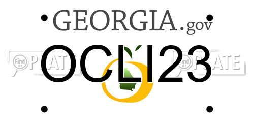 OCLI23 Georgia License Plate
