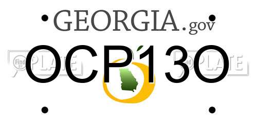 OCP13O Georgia License Plate