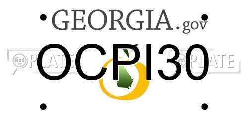 OCPI30 Georgia License Plate