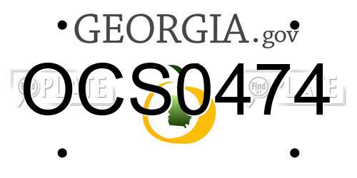 OCS0474 Georgia License Plate