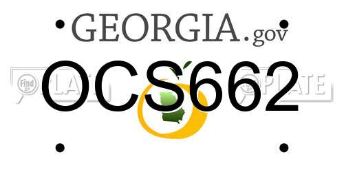 OCS662 Georgia License Plate