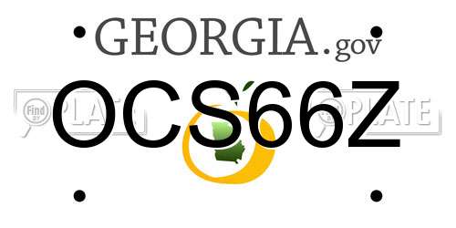 OCS66Z Georgia License Plate
