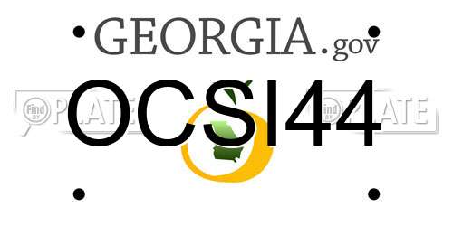 OCSI44 Georgia License Plate