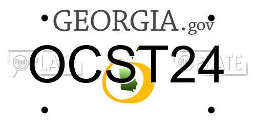 OCST24 Georgia License Plate