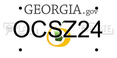 OCSZ24 Georgia License Plate