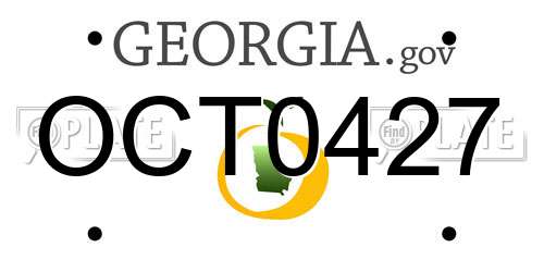 OCT0427 Georgia License Plate