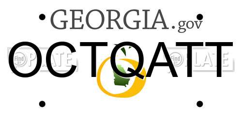 OCTQATT Georgia License Plate