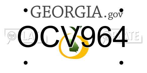 OCV964 Georgia License Plate