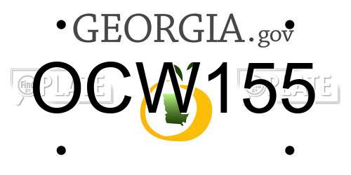 OCW155 Georgia License Plate