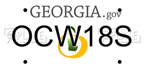 OCW18S Georgia License Plate