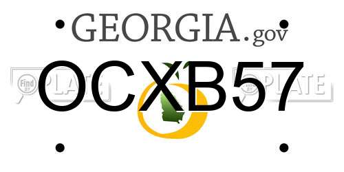 OCXB57 Georgia License Plate