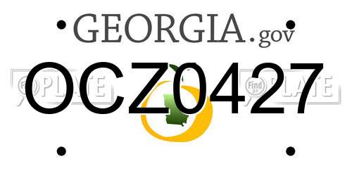 OCZ0427 Georgia License Plate