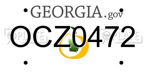 OCZ0472 Georgia License Plate