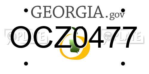 OCZ0477 Georgia License Plate