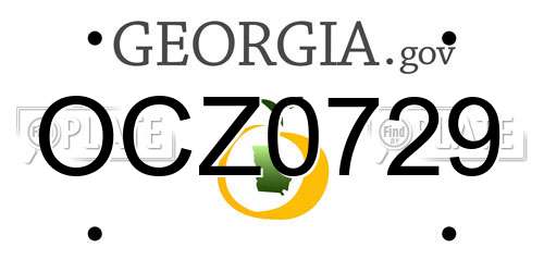 OCZ0729 Georgia License Plate
