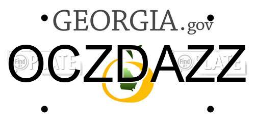 OCZDAZZ Georgia License Plate