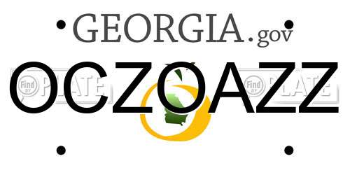 OCZOAZZ Georgia License Plate