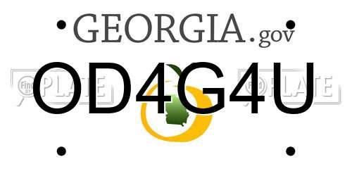 OD4G4U Georgia License Plate