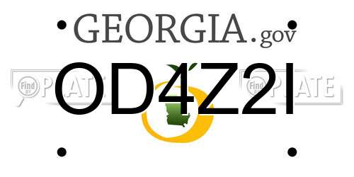 OD4Z2I Georgia License Plate