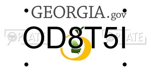 OD8T5I Georgia License Plate