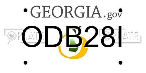 ODB28I Georgia License Plate
