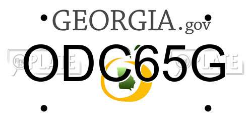 ODC65G Georgia License Plate