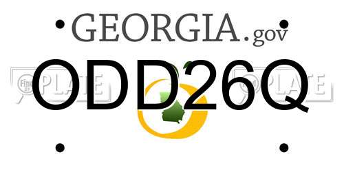 ODD26Q Georgia License Plate