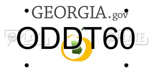 ODDT60 Georgia License Plate