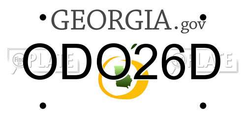 ODO26D Georgia License Plate