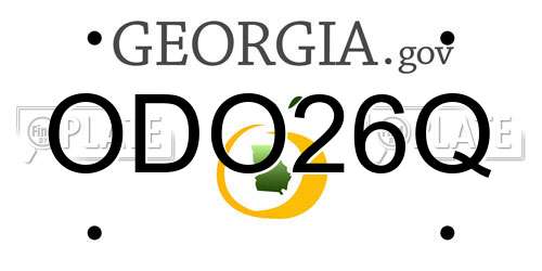 ODO26Q Georgia License Plate