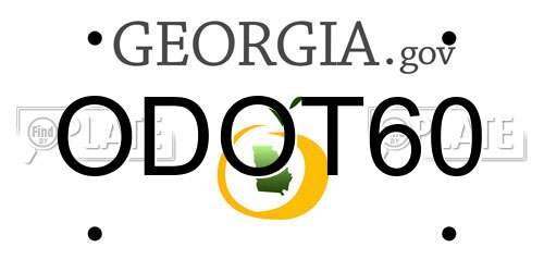 ODOT60 Georgia License Plate