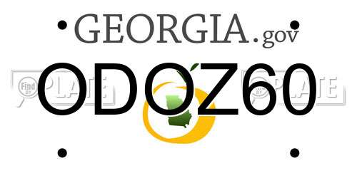 ODOZ60 Georgia License Plate