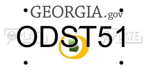ODST51 Georgia License Plate