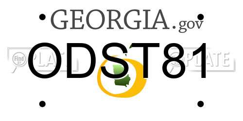 ODST81 Georgia License Plate