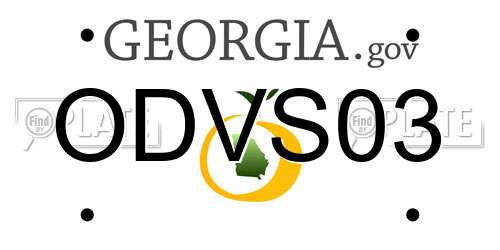 ODVS03 Georgia License Plate