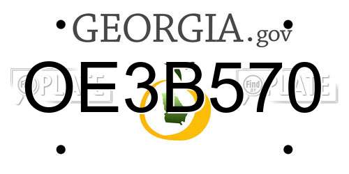 OE3B570 Georgia License Plate