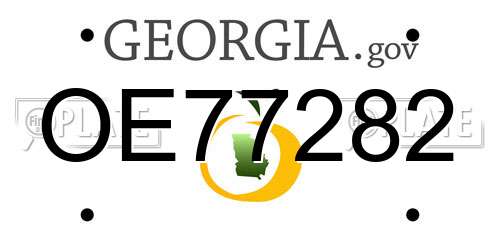 OE77282 Georgia License Plate