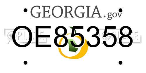 OE85358 Georgia License Plate